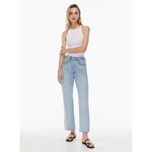 NWT Aritzia Denim Forum The Joni High Rise Loose 9 Years Blondie Bleu 29L